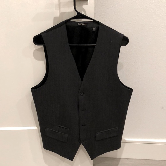 Express Suits & Blazers Mens Express Vest Small Charcoal Poshmark